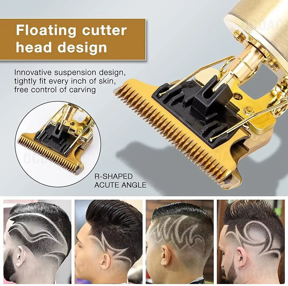 Máquina De Cortar Cabelo Para Barba Masculina Designer Aleatório Elétrico Profissional
