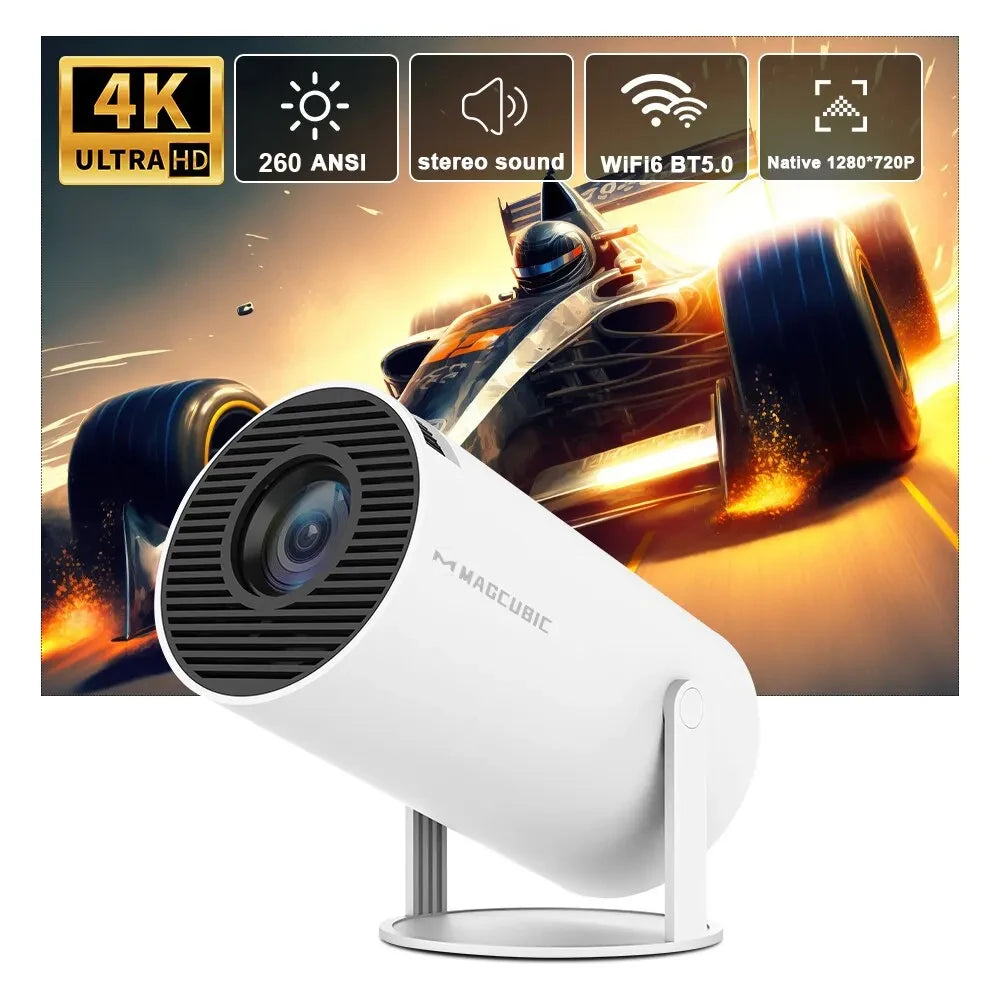 Magcubic-Projetor HY300 PRO 4K Android 11, WiFi duplo 6, 260ANSI, Allwinner H713, BT5.0, 1080P, 1280x720P, Cinema em casa, ao ar livre